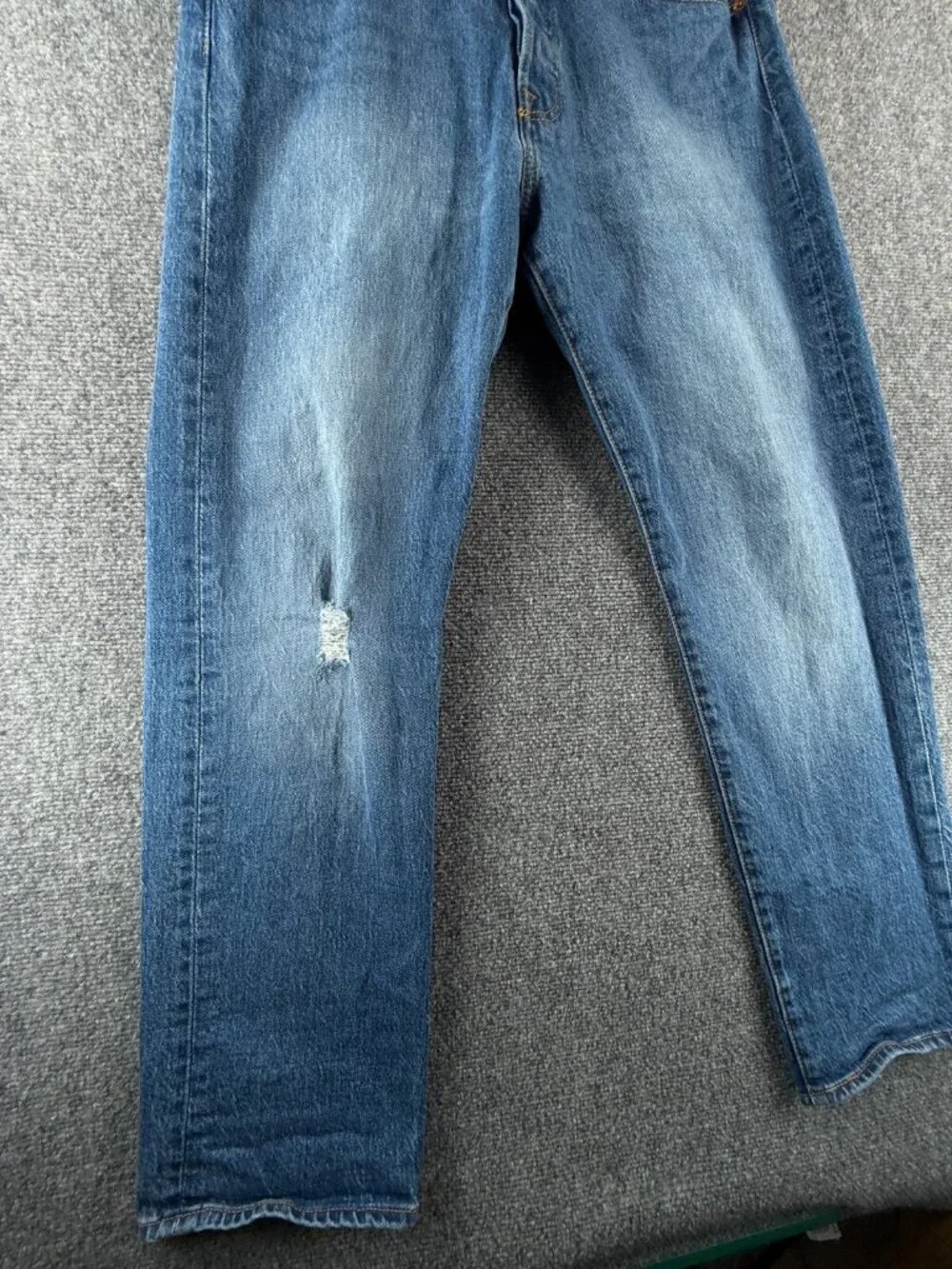 Levis 501 93 Straight Jeans Button Fly Classic Blue Denim Men Cotton ACTL 32X29